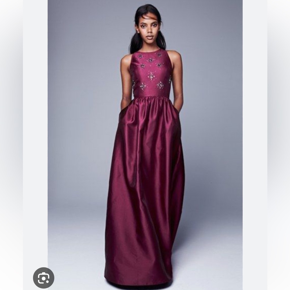 Adrianna Papell Beaded Mikado Ballgown - Size 2